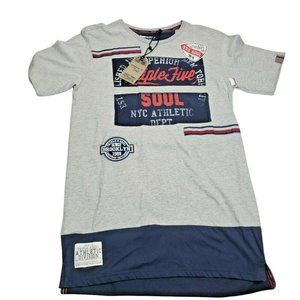 Triple Five/5 NYC Shirt Patch 555 Soul NY Brooklyn 1989 Legends S/P Small Gray